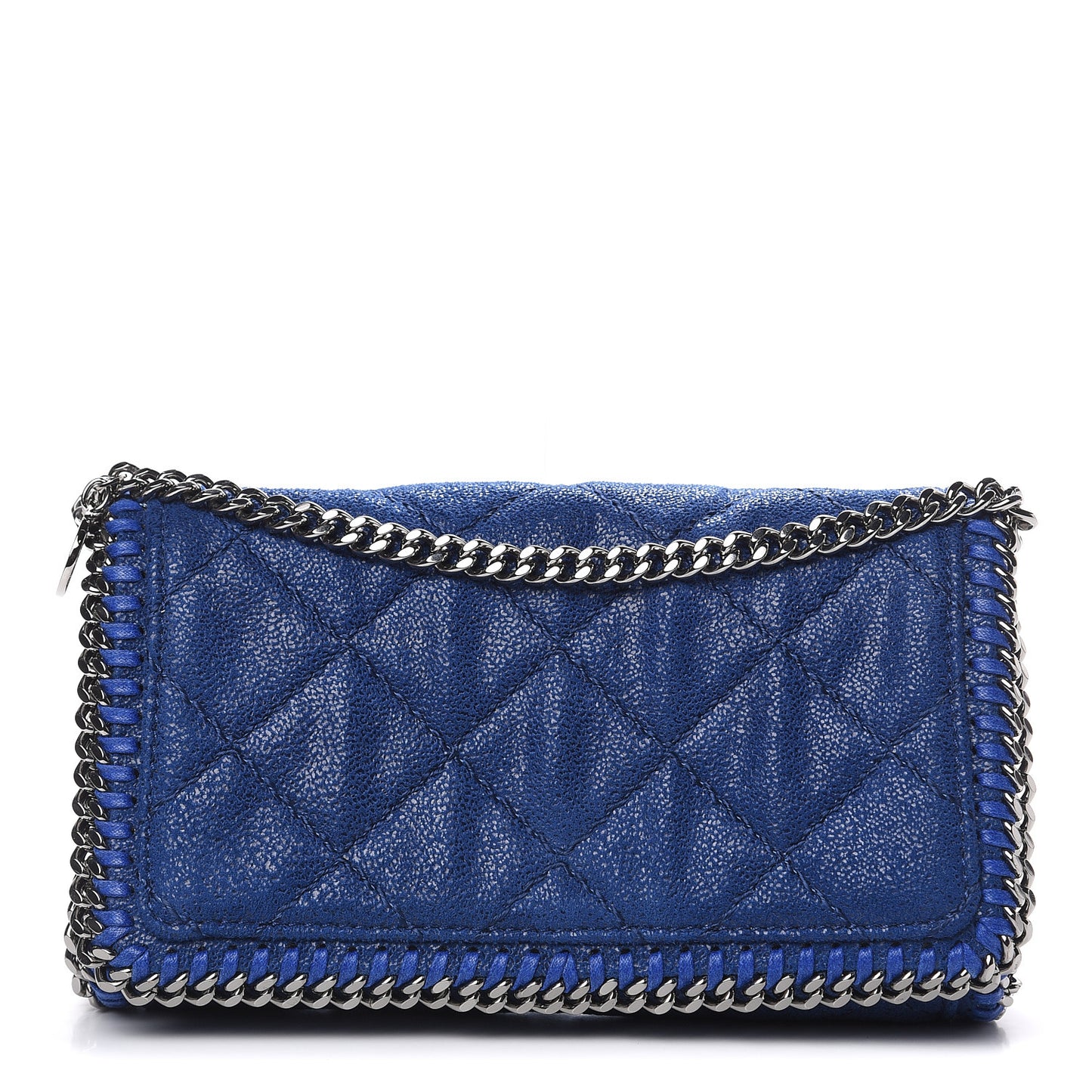 Shaggy Deer Quilted Falabella Crossbody Bag Blue