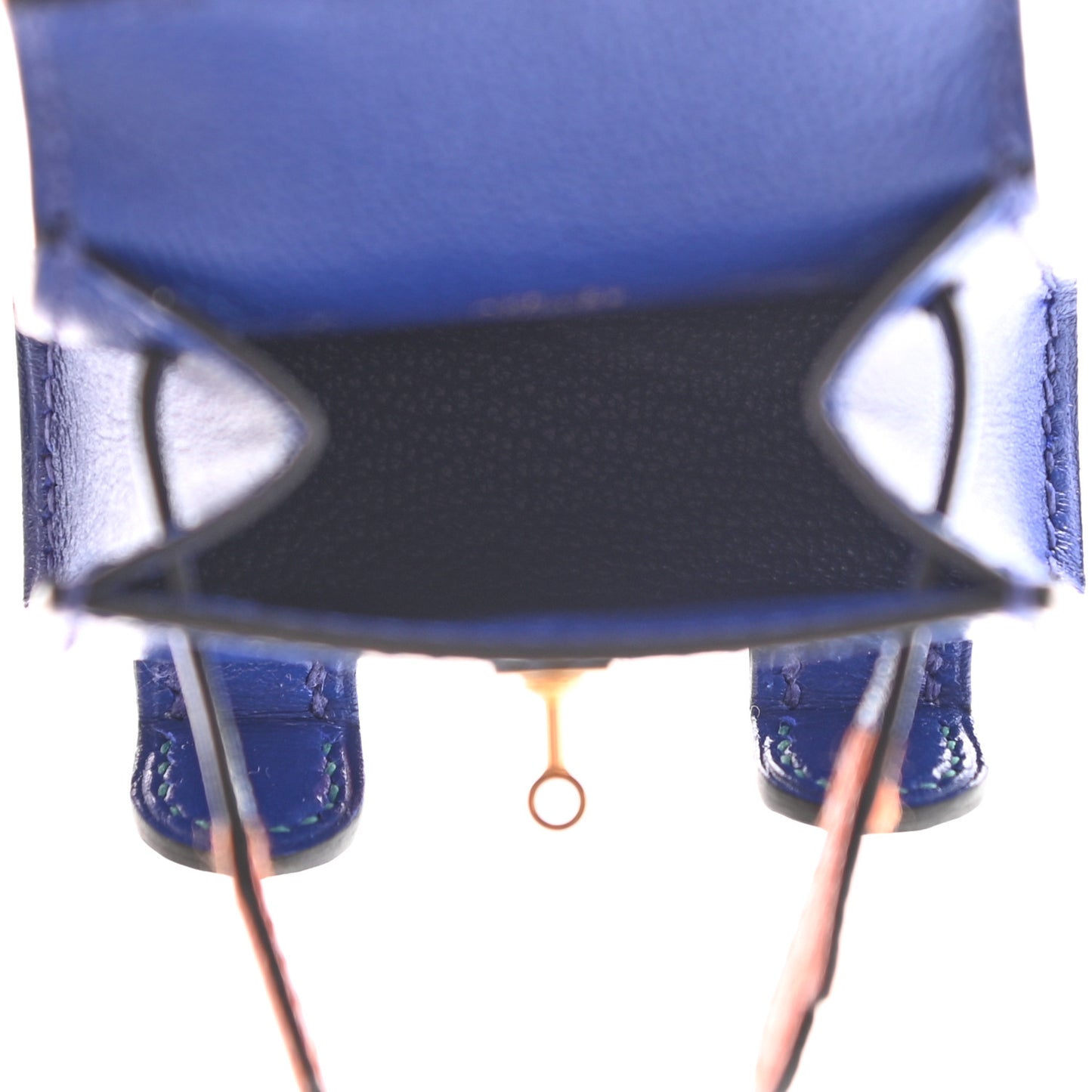 Tadelakt Chevre Mysore Kelly Quelle Idole Bag Charm Bleu Electrique Feu Jaune De Naples Vert Verone