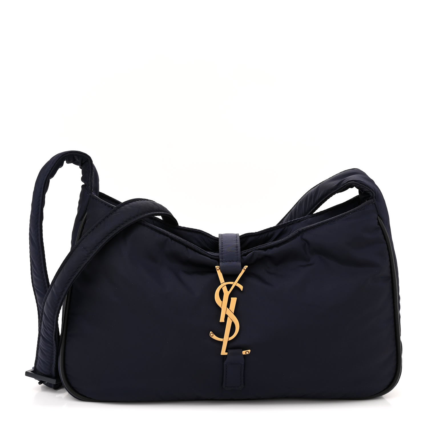 Saint Laurent Econyl Nylon Le 5 A 7 Hobo Navy 1 of 11