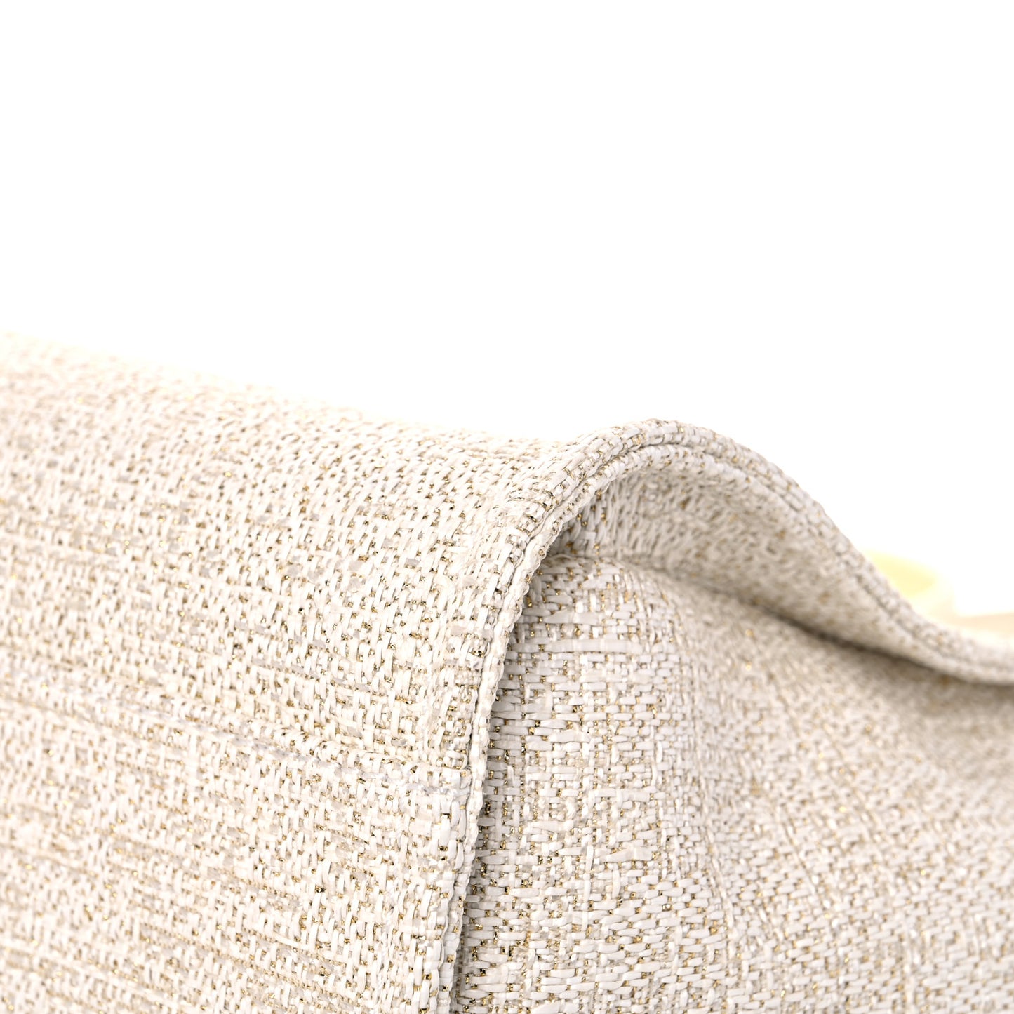 Lurex Boucle Large Deauville Tote White