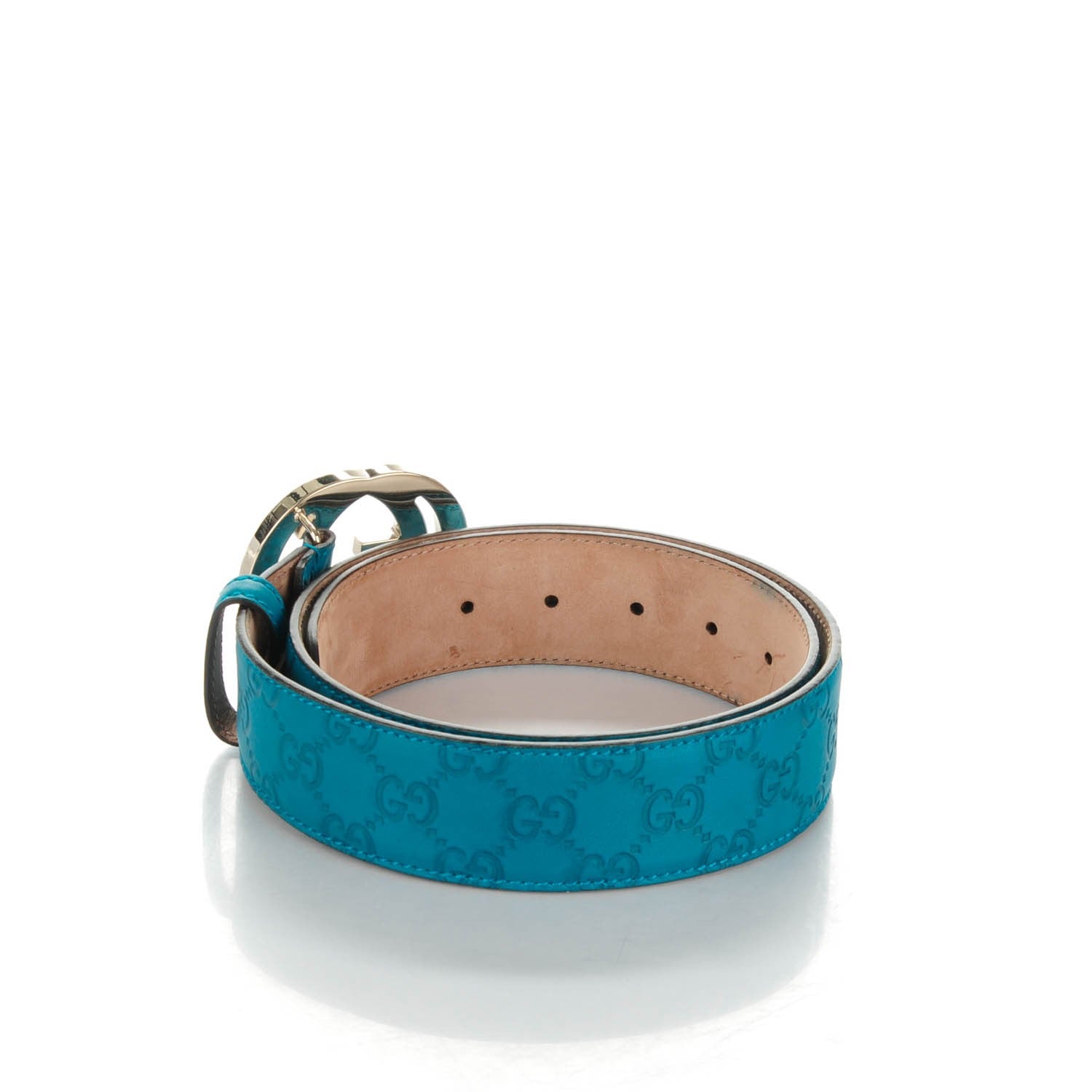 Gucci Guccissima Signature Interlocking G 40mm Belt 85 34 Deep Cobalt 3 of 7