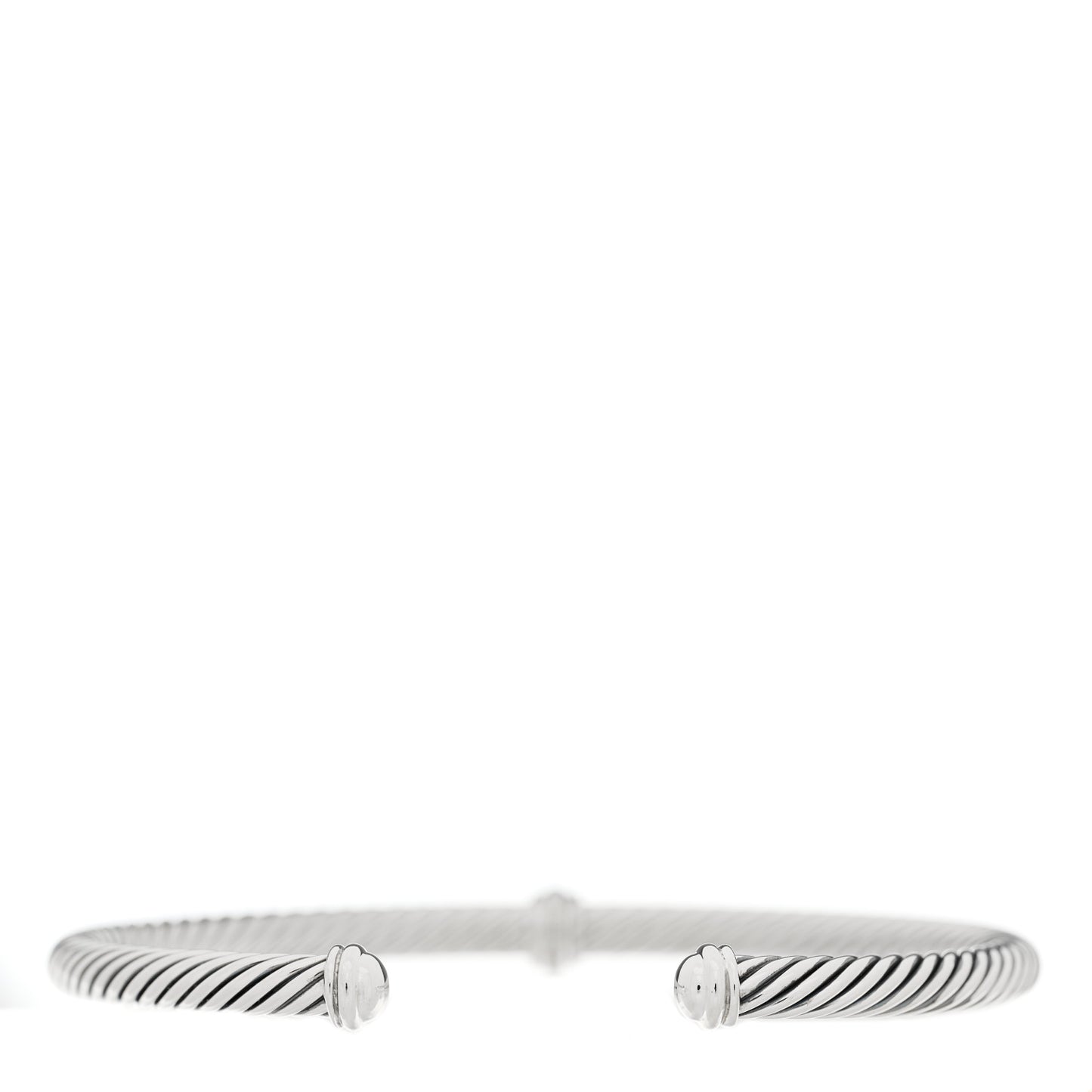 Sterling Silver Diamond 4mm Cable Classics Single Station Bracelet