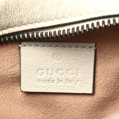 Gucci Calfskin Matelasse Mini GG Marmont Round Shoulder Bag White 6 of 12