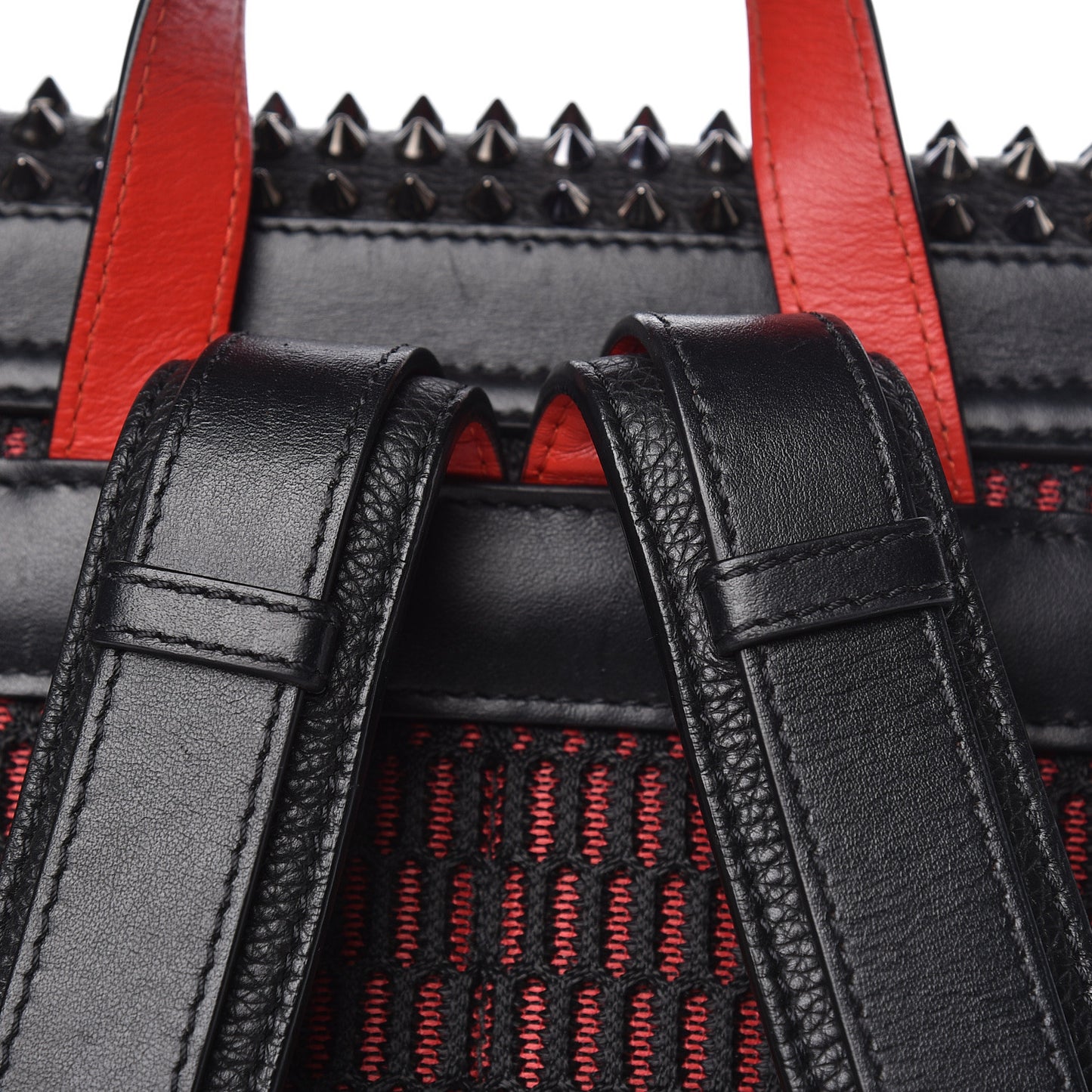 Calfskin Spiked Explorafunk Backpack Black