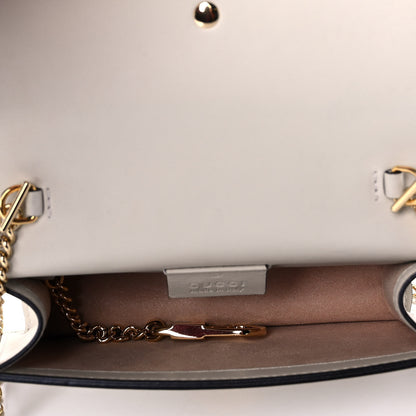 Gucci Calfskin Super Mini Sylvie Chain Shoulder Bag White 5 of 12