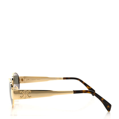 Celine Metal Triomphe 01 Sunglasses CL40235U Gold Green 3 of 7