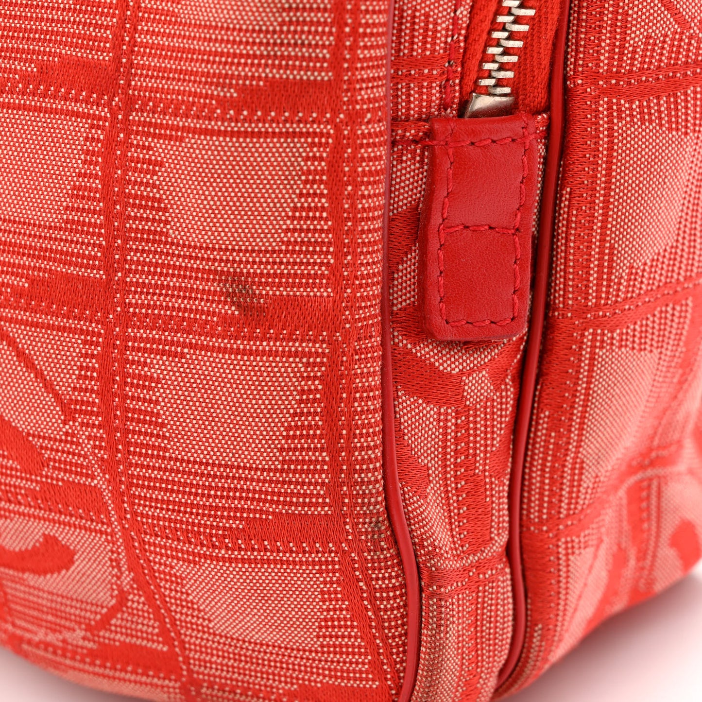 Nylon Small Travel Tote Red