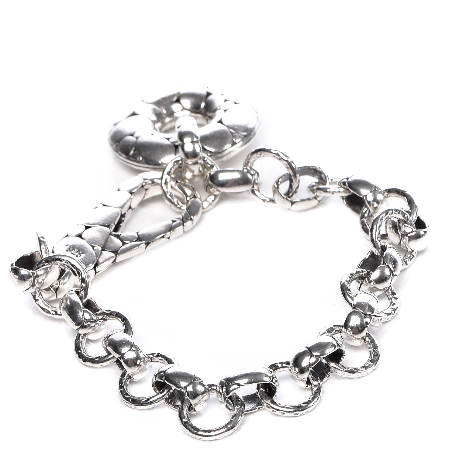 John Hardy Sterling Silver Kali Donut Charm Link Bracelet 3 of 5