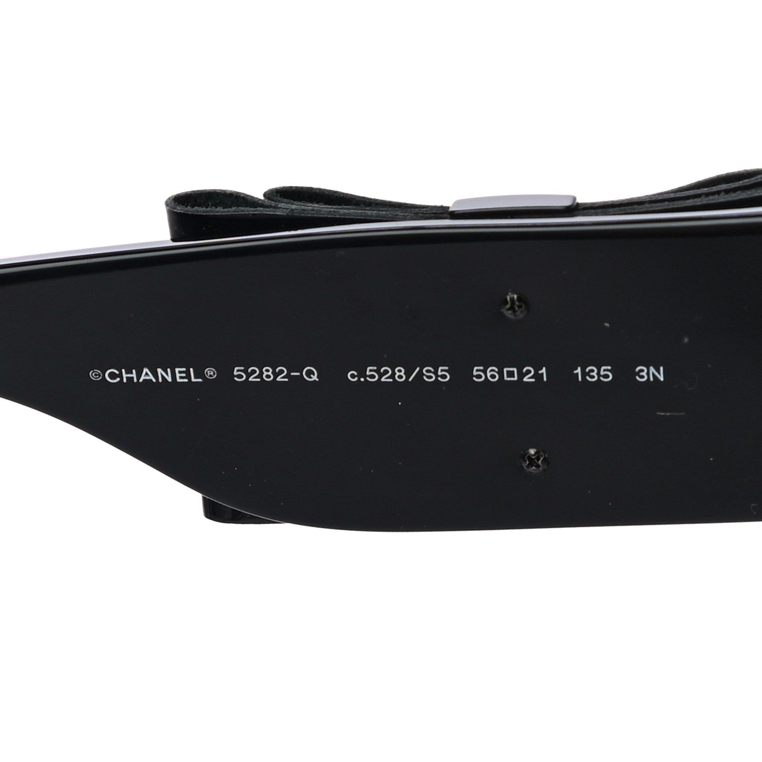 Chanel Acetate Patent CC Bow Sunglasses 5282-Q Beige Black 6 of 9