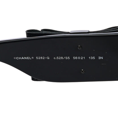 Chanel Acetate Patent CC Bow Sunglasses 5282-Q Beige Black 6 of 9