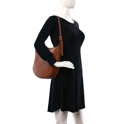 Celine Calfskin Triomphe Heloise Shoulder Bag Tan 2 of 8