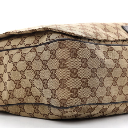 Gucci GG Plus Monogram Large Flap Messenger Bag Beige Dark Brown 9 of 10