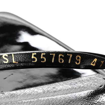 Saint Laurent Patent Calfskin Opyum 85 Sandals 41 Black 8 of 11