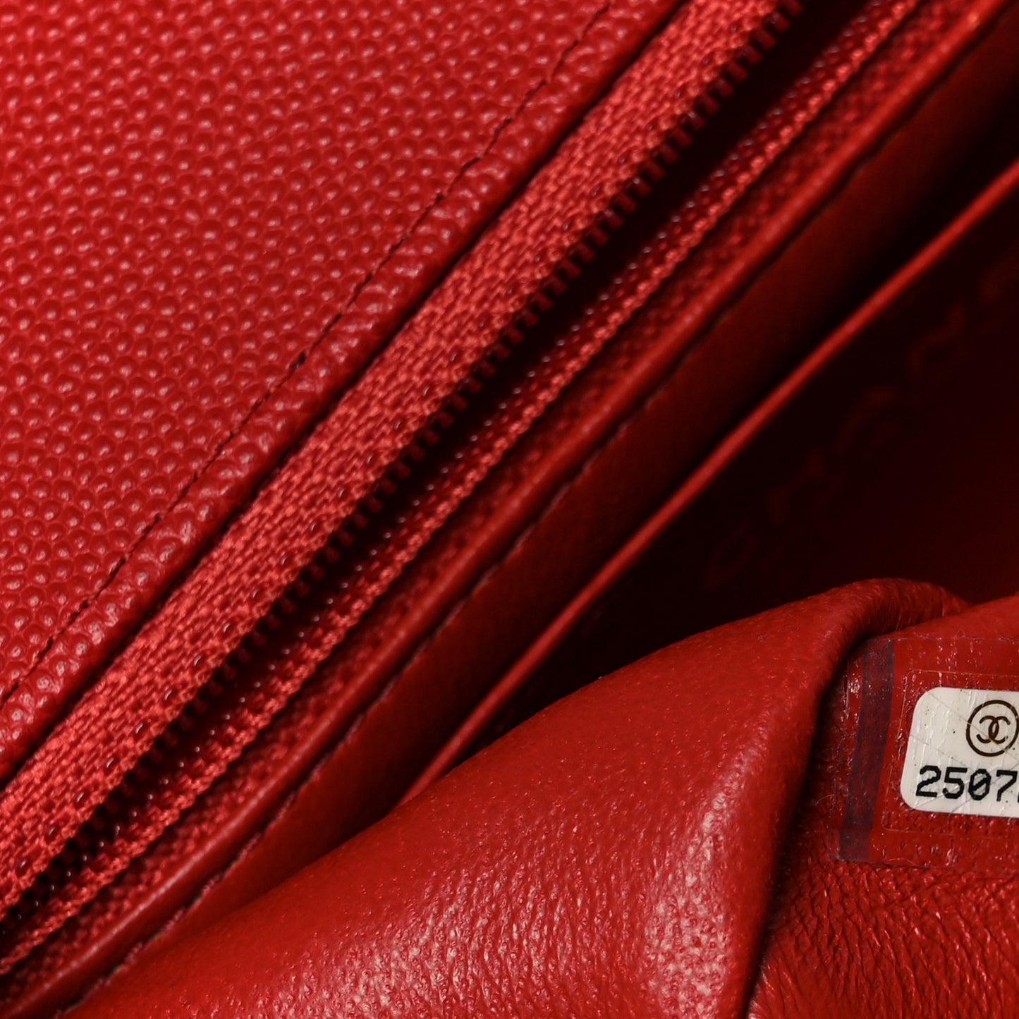 Caviar Quilted Mini Rectangular Flap Red