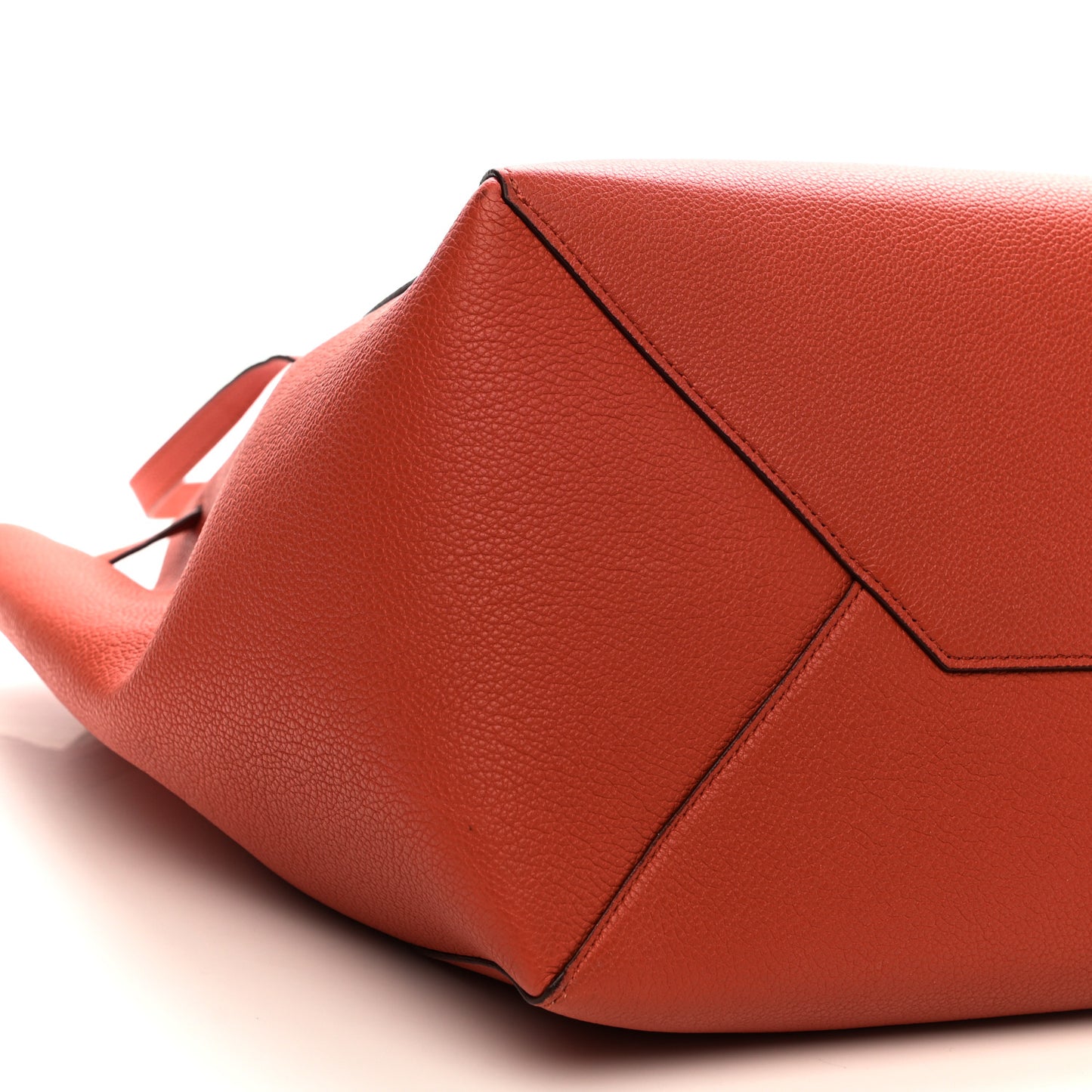 Soft Grained Calfskin Small Belt Cabas Fox Red