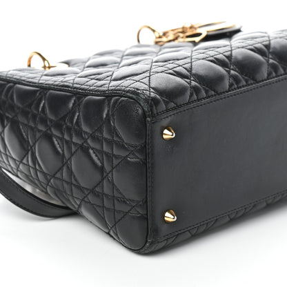 Christian Dior Lambskin Cannage Medium Lady Dior Black 8 of 9