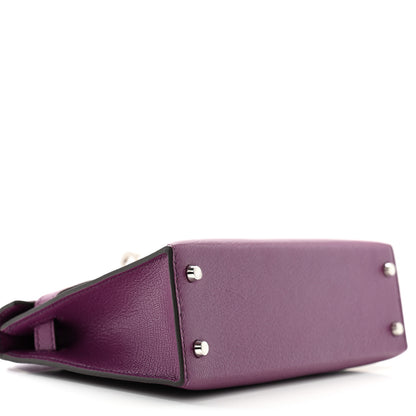 Hermes Chevre Mysore Mini Kelly Sellier 20 Violet 9 of 11