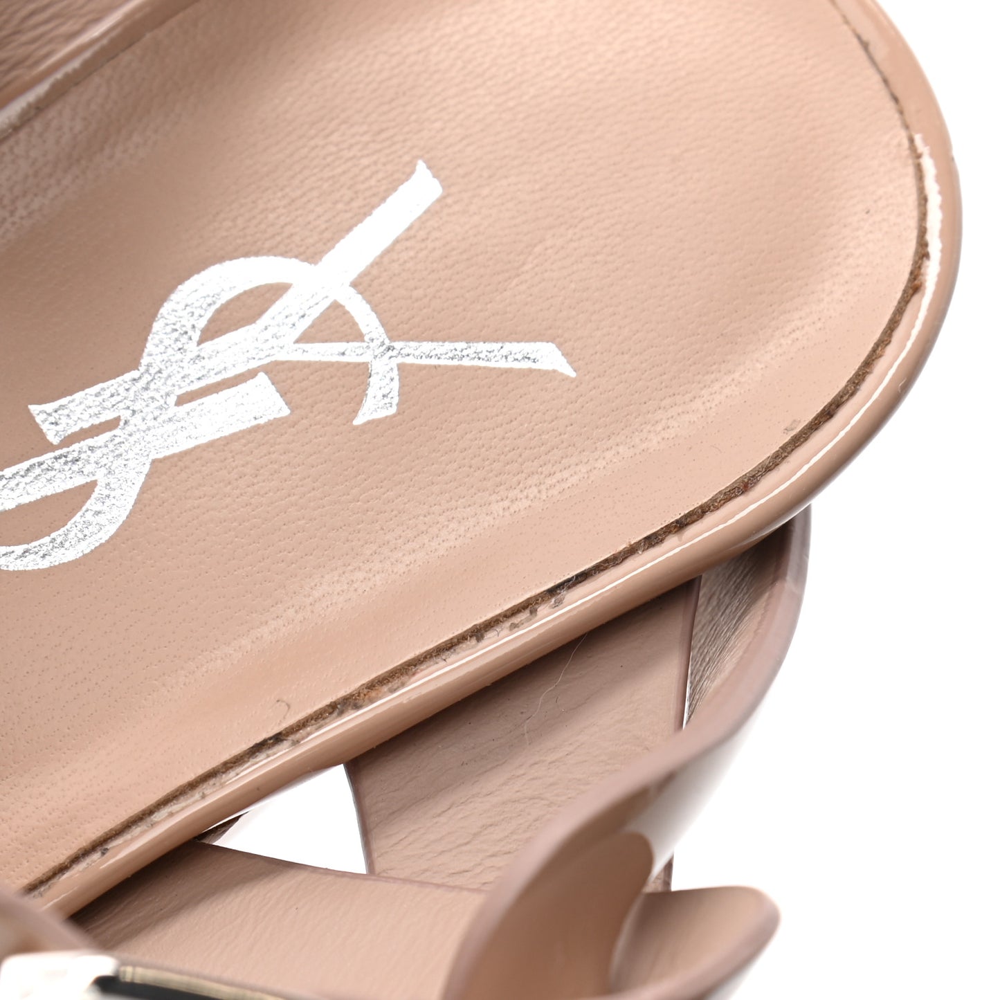 Patent Tribute 105 Platform Sandals 37 Nude Powder