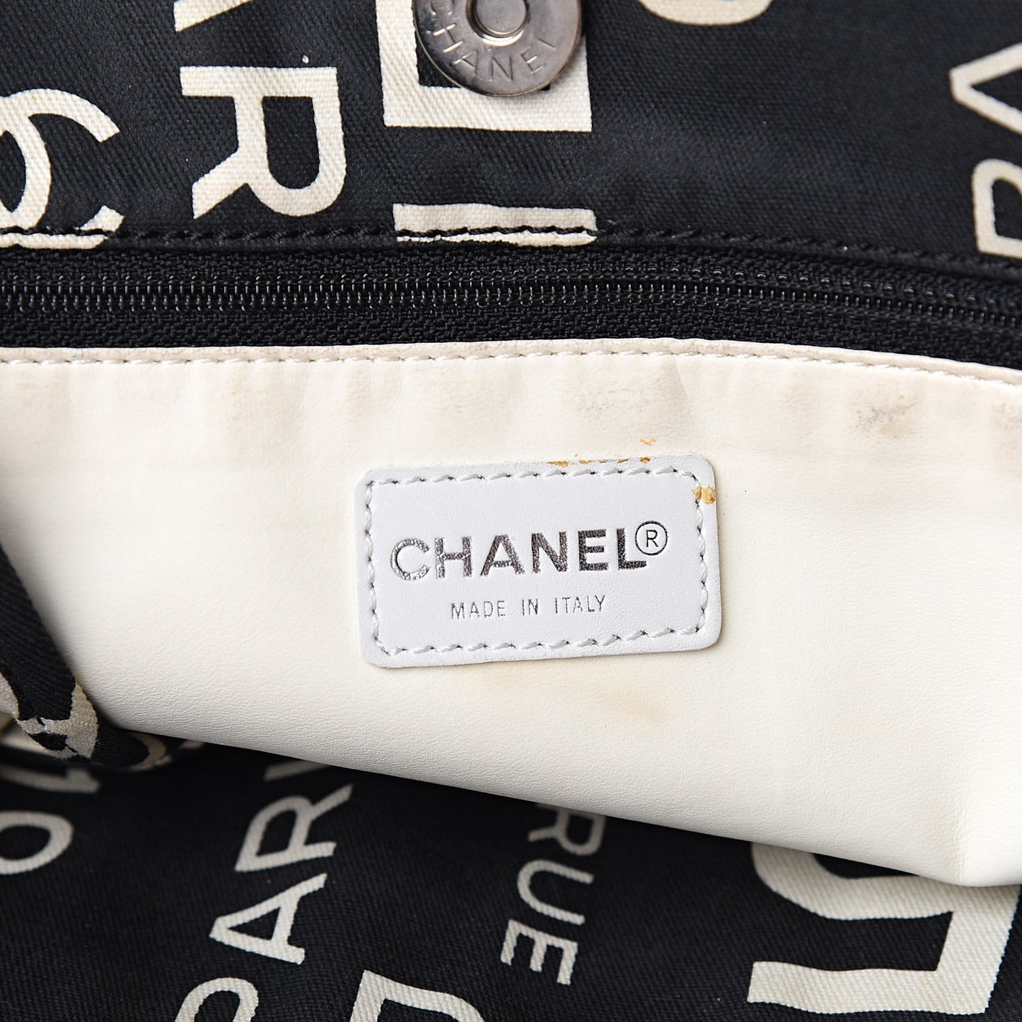 Canvas 31 Rue Cambon Beach Tote Black