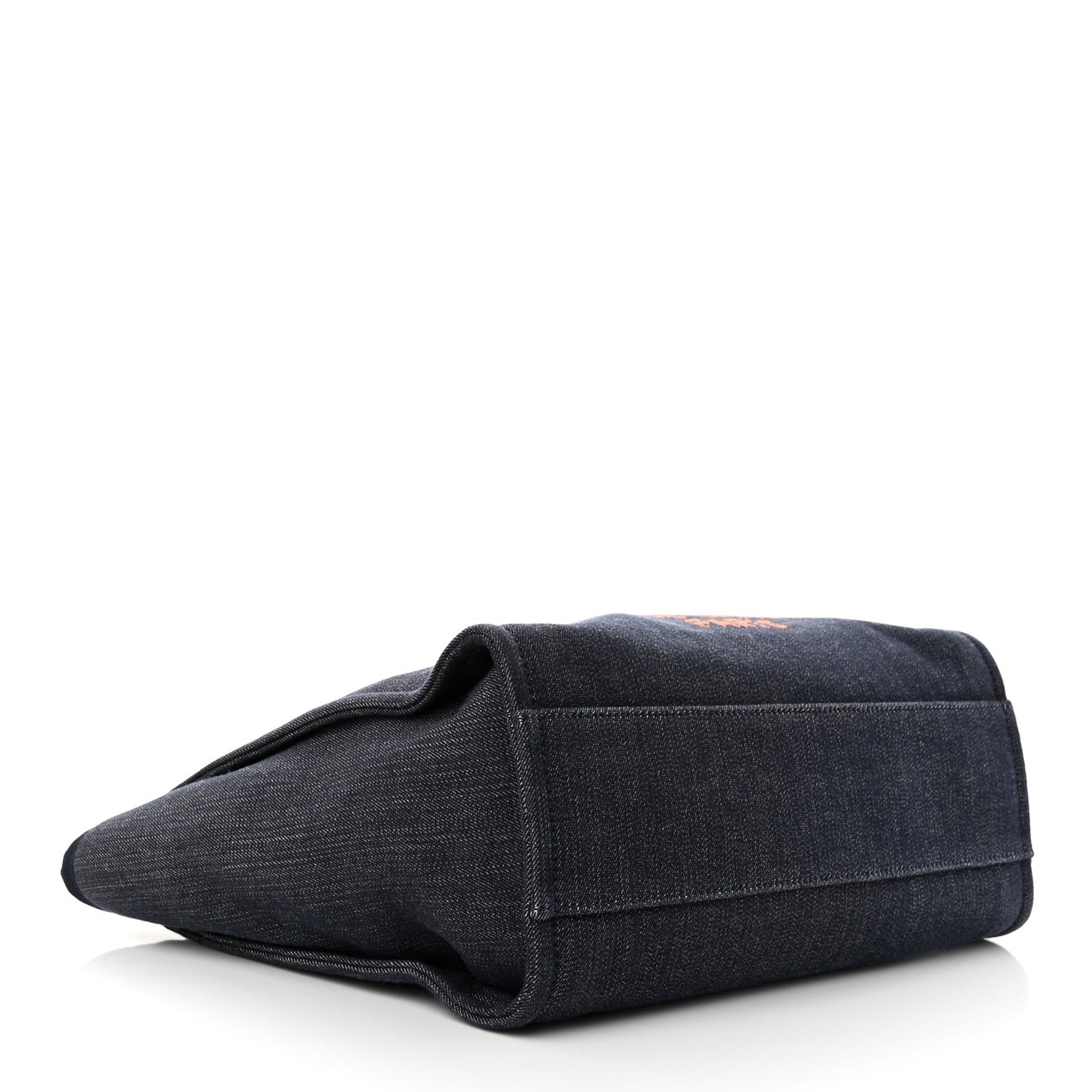 Denim Small Deauville Tote Blue Orange