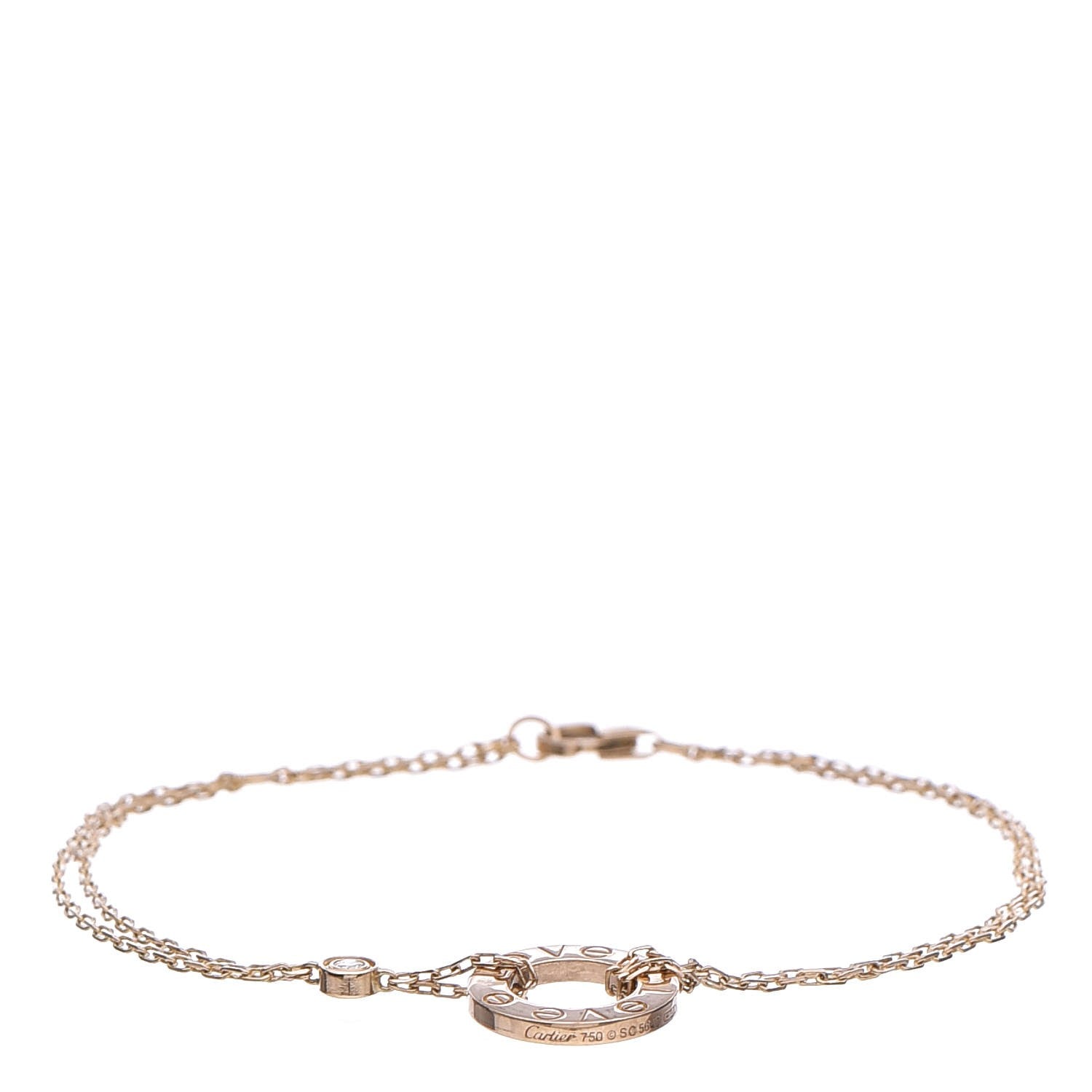 Cartier 18K Yellow Gold Diamond LOVE Bracelet 1 of 10