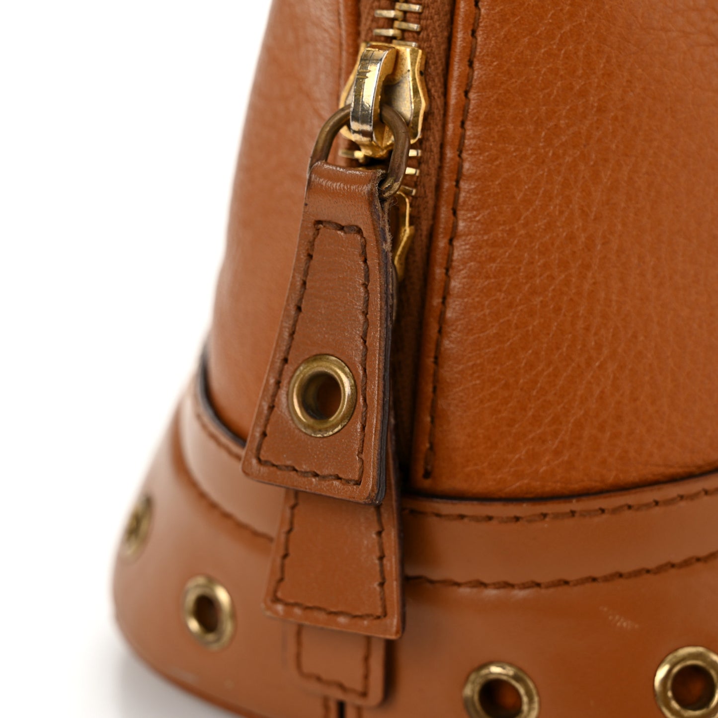 Grained Calfskin Street Chic Top Handle Bag Brown