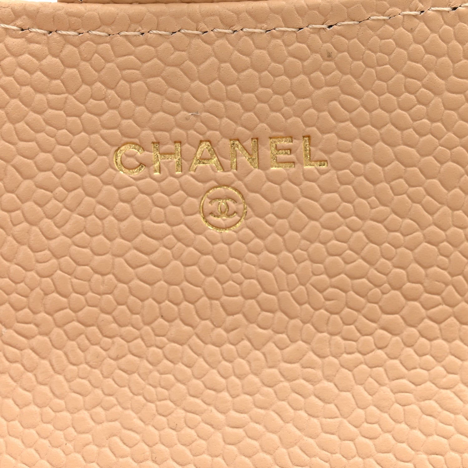 Chanel Caviar Quilted Flap Card Holder Wallet Beige 6 of 9