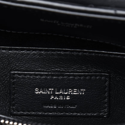 Saint Laurent Calfskin Y Quilted Monogram Small Loulou Chain Satchel Black 6 of 12