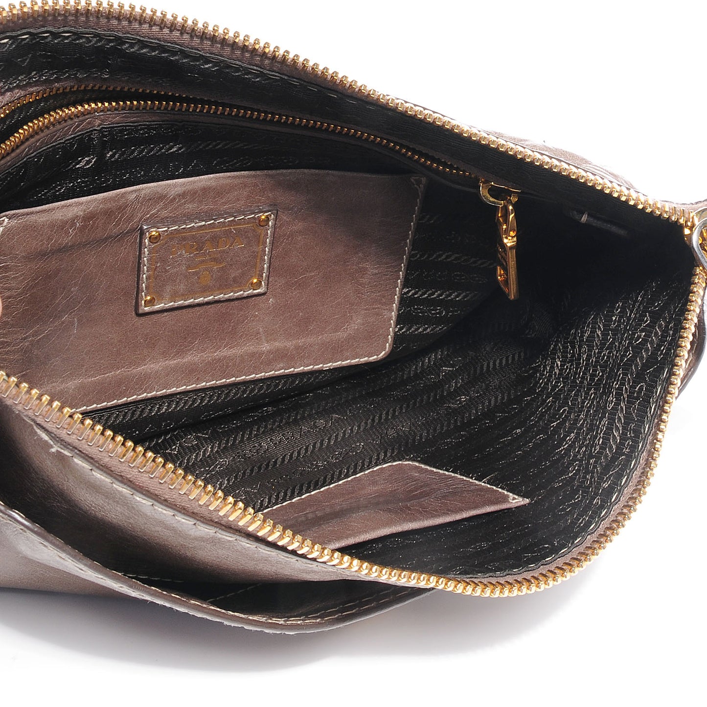 Vitello Shine Pochette Clutch Argilla
