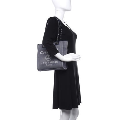 Chanel Lurex Boucle Mini Deauville Tote Blue 2 of 11