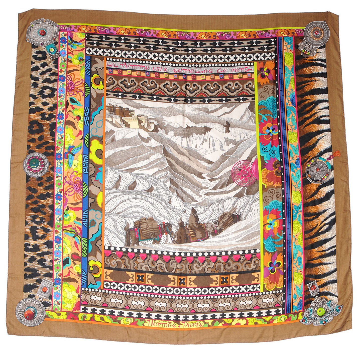 Cashmere Silk La Femme Aux Semelles de Vent Shawl GM 140