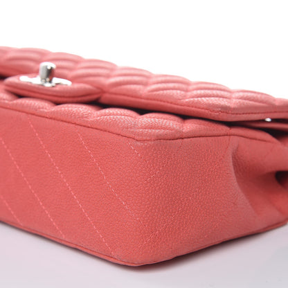 Chanel Iridescent Caviar Quilted Medium Double Flap Dark Pink 13 of 16