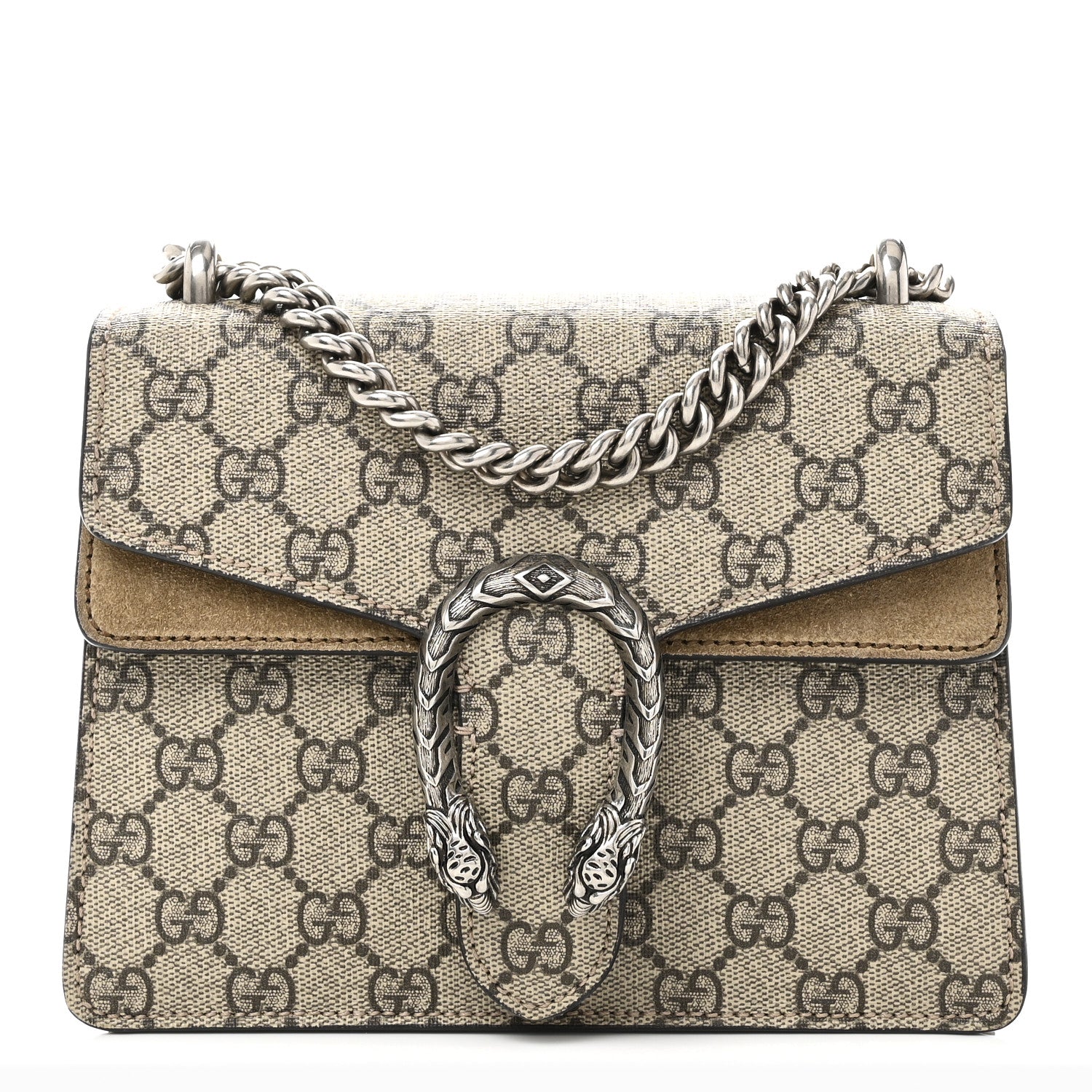 Gucci GG Supreme Monogram Mini Dionysus Shoulder Bag Taupe 1 of 10