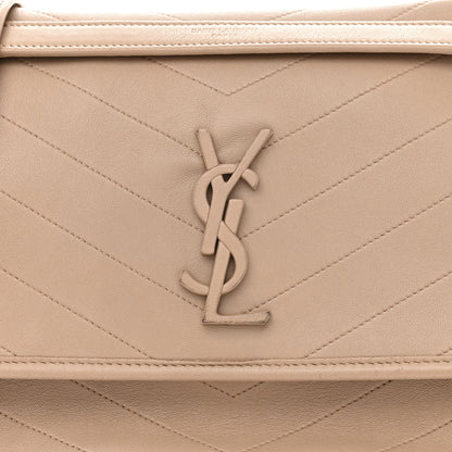 Saint Laurent Lambskin Matelasse Monogram Medium Niki Chain Satchel Dark Beige 8 of 12