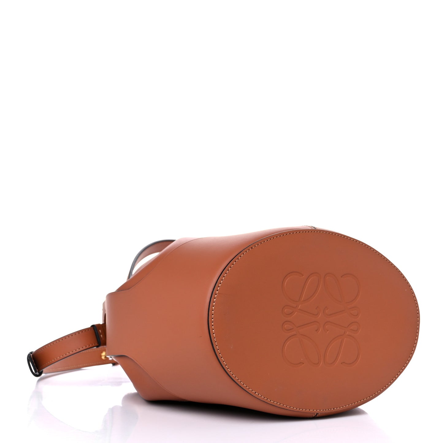 Calfskin Balloon Bucket Bag Tan