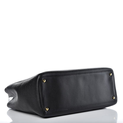 Chanel Calfskin Cerf Executive Shopper Tote Black 5 of 11