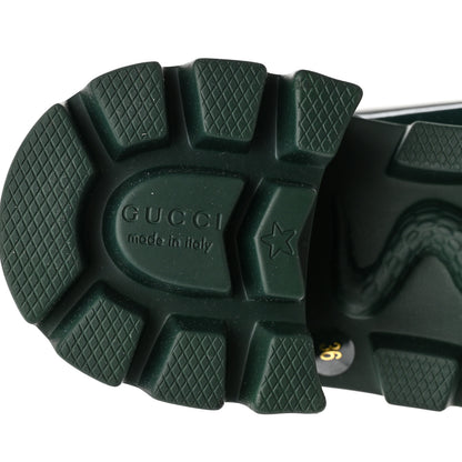 Gucci Rubber Womens Horsebit Ankle Boots 36 Vintage Green 6 of 9