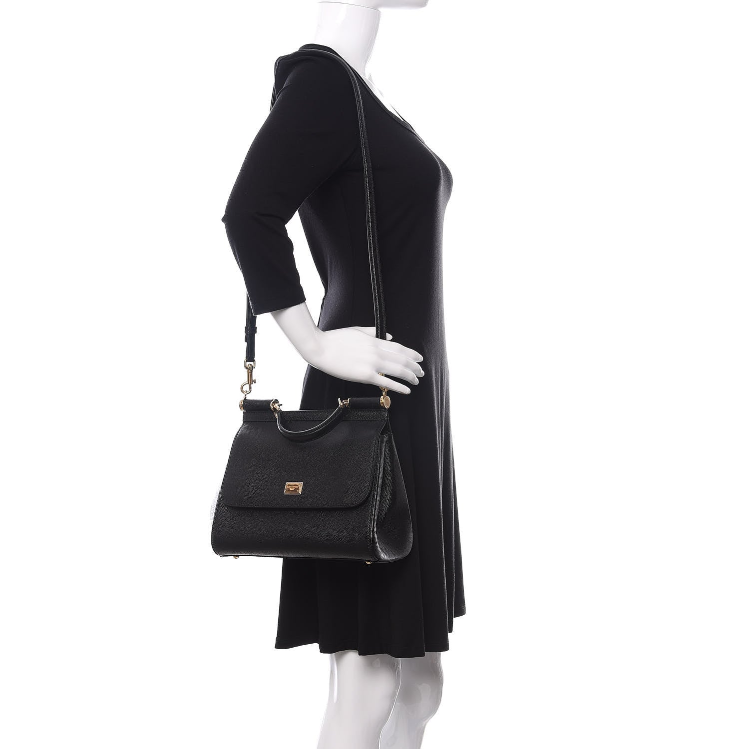 Dolce & Gabbana Dauphine Medium Miss Sicily Satchel Black 2 of 9