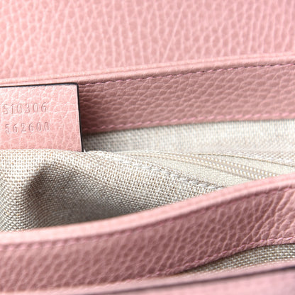 Gucci Dollar Calfskin Medium Interlocking G Top Handle Shoulder Bag Soft Pink 7 of 10