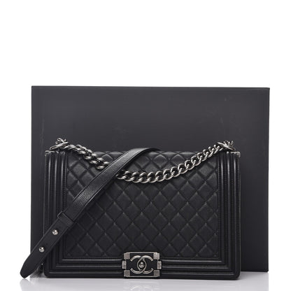 Chanel Calfskin Quilted New Medium Boy Flap Black 11 of 11