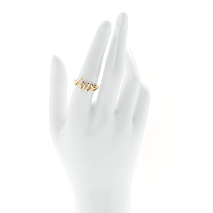 Tiffany 18K Yellow Gold Paloma's Graffiti Love Ring 54 7 2 of 6