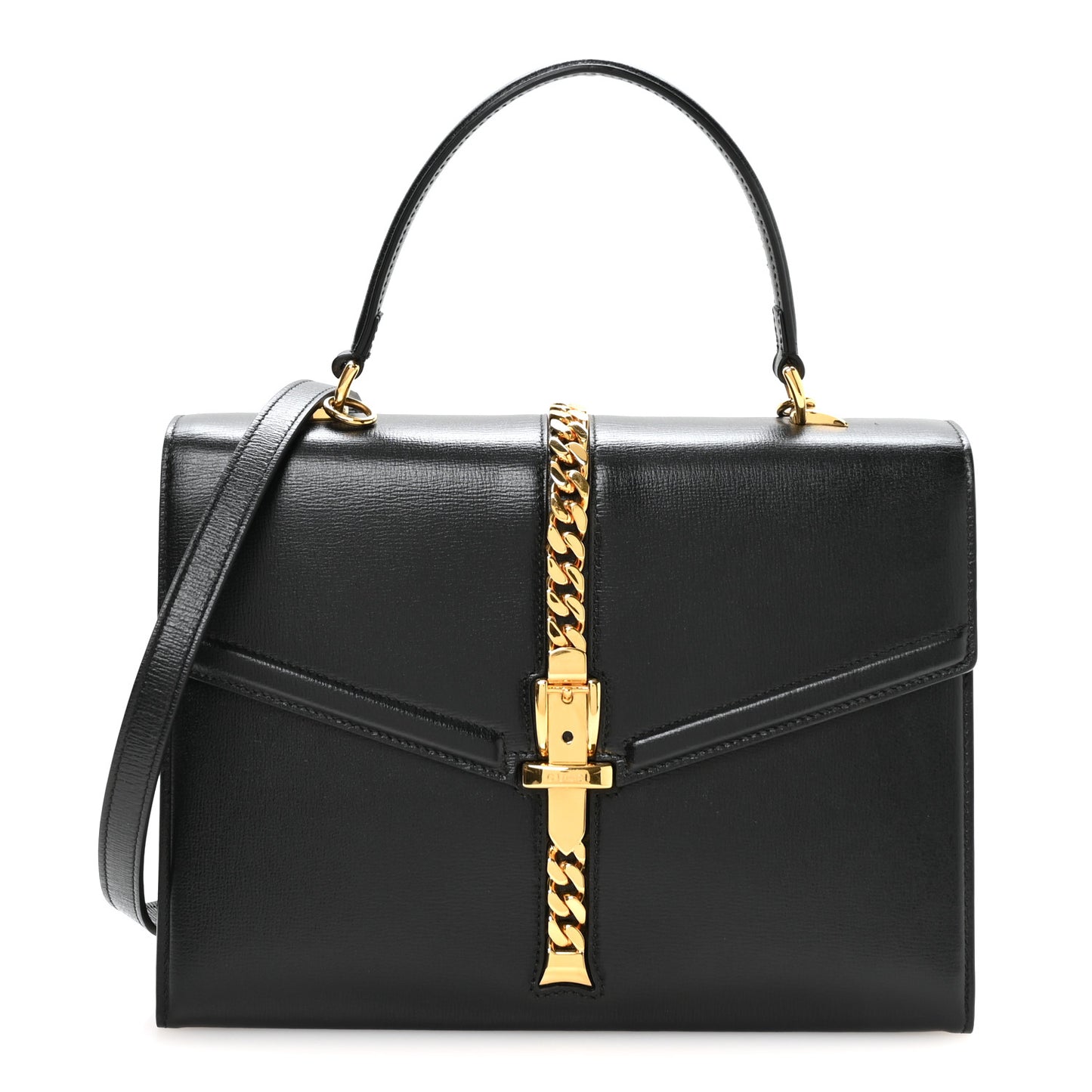 Azalea Calfskin Small Sylvie 1969 Top Handle Bag Black