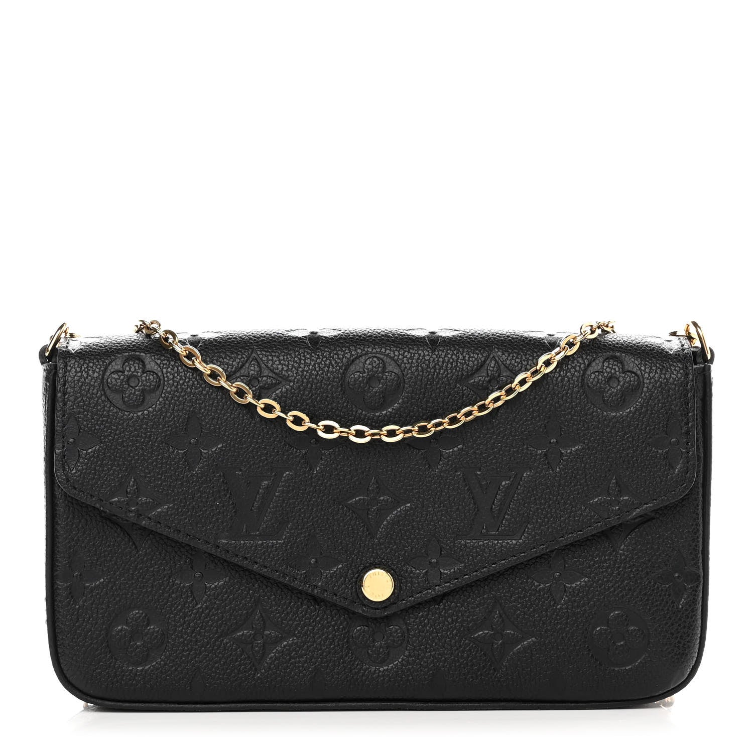 Louis Vuitton Empreinte Pochette Felicie Chain Wallet Black 3 of 9