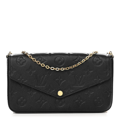 Louis Vuitton Empreinte Pochette Felicie Chain Wallet Black 3 of 9
