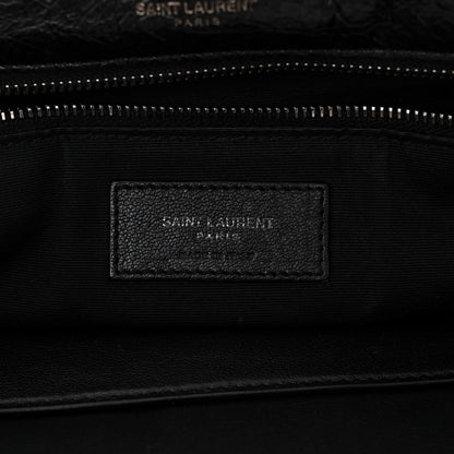 Saint Laurent Crinkled Calfskin Matelasse Monogram Large Niki Chain Satchel Black 6 of 11