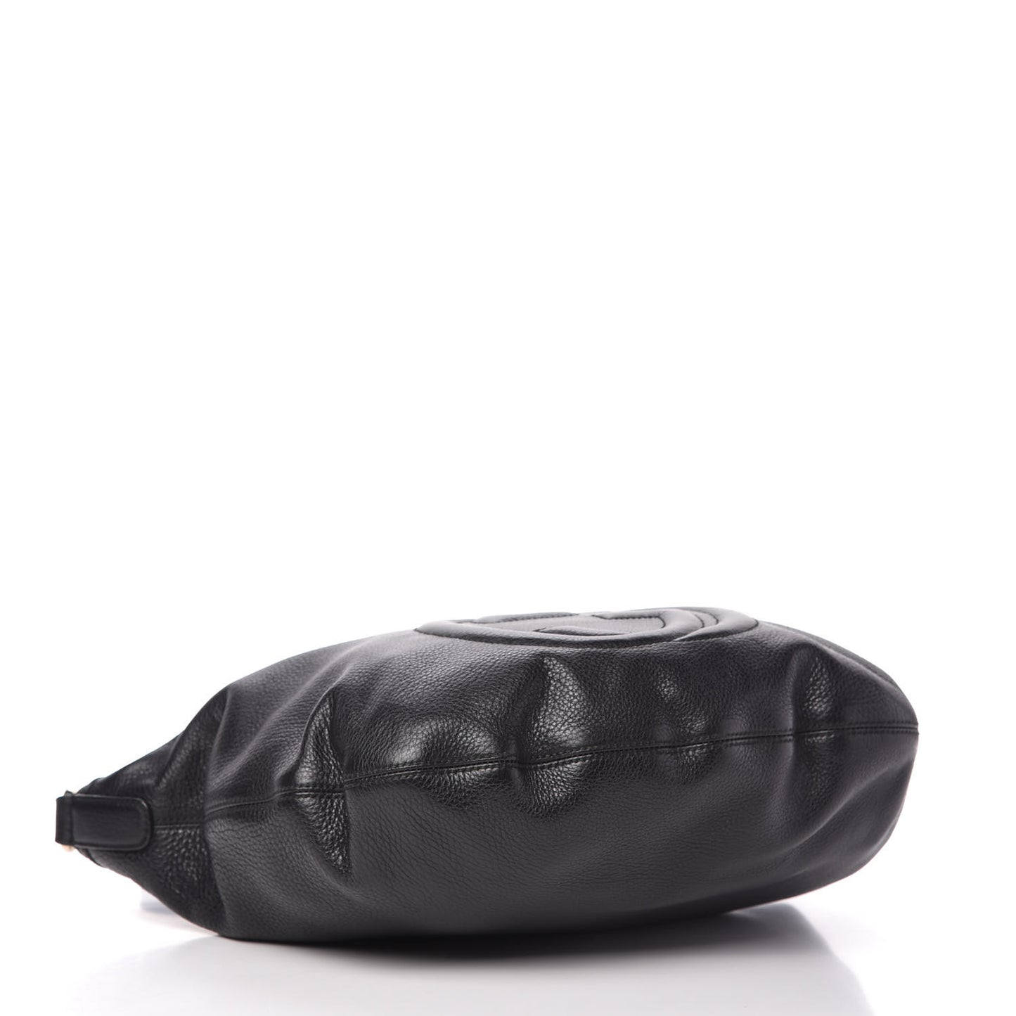 Pebbled Calfskin Medium Soho Hobo Black