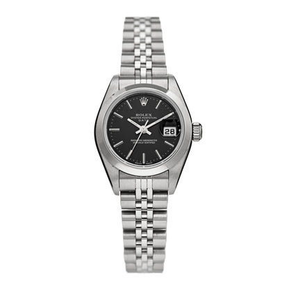 Rolex Stainless Steel 26mm Oyster Perpetual Date Watch Black 79160 1 of 4