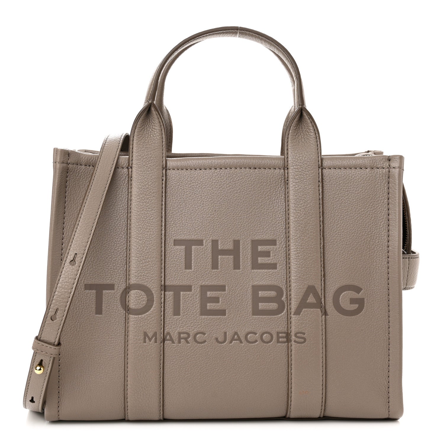 Marc Jacobs Grained Calfskin Medium The Tote Bag Grey 1 of 11
