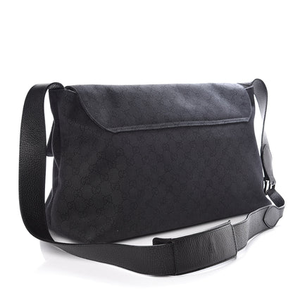 Gucci GG Monogram Flap Messenger Bag Navy 3 of 9