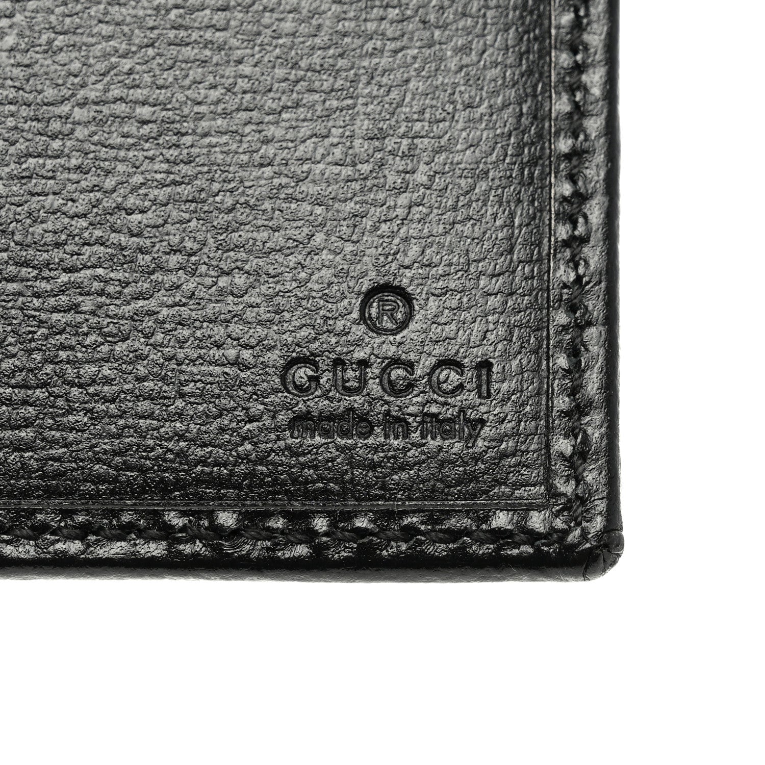 Gucci GG Supreme Monogram Azalea Calfskin Retro Interlocking G Bi-Fold Wallet Black 6 of 8
